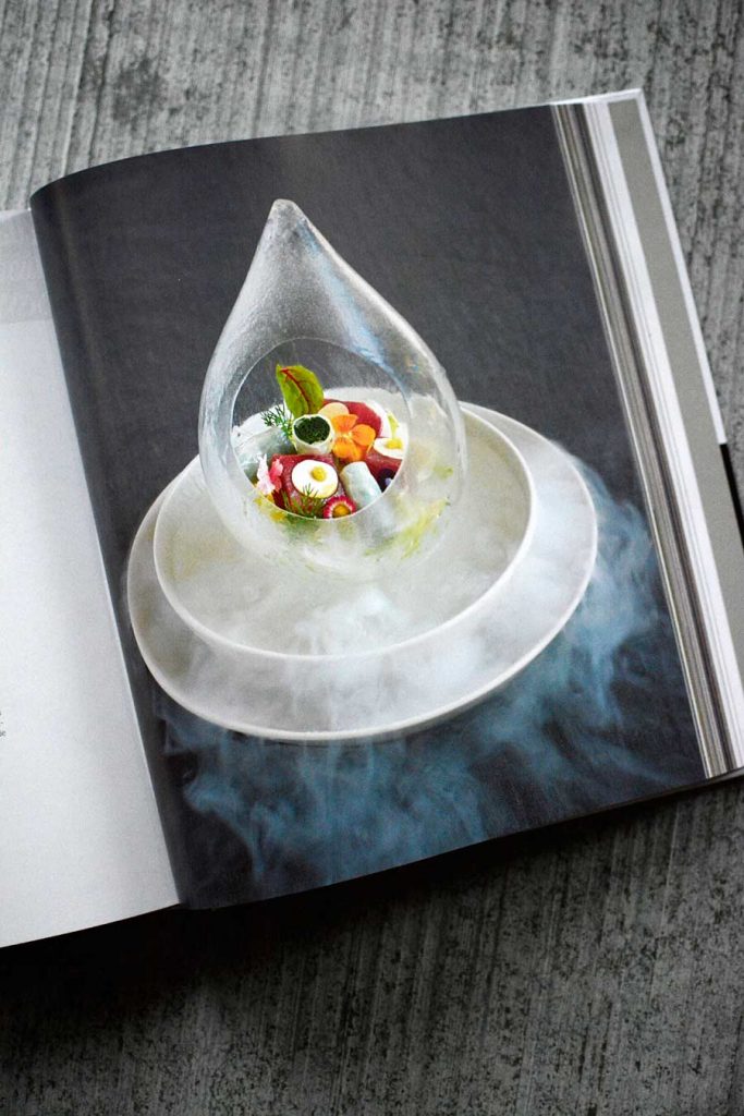 photos de recettes, forme de goutte, meli-melo de légumes de saison; carbo-glace